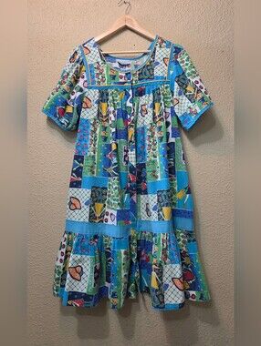 Vintage Smart Time Dress Womens Colorful Patchwork